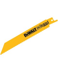 DeWalt 6 In. 10/14 TPI Wood/Metal Reciprocating Saw Blade (5-Pack)