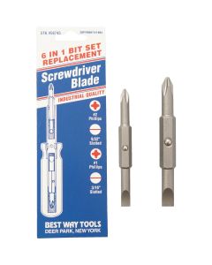 Best Way Tools 6-In-1 Replacement Double-End Screwdriver Bit Set