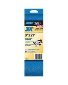 3" x 21" Norton 02226 ProSand BlueFire Portable Sanding Belt 80-Grit Handy-Pack