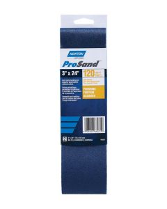 3" x 24" Norton 68231 ProSand Bluefire Portable Belts, 120 Grit, Handy Pack