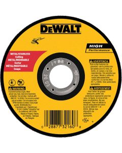 DEWALT HP Type 1 5 In. x 0.045 In. x 7/8 In. Metal/Stainless Cut-Off Wheel