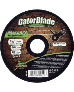 Gator Blade Thin Cut Type 1 4-1/2 In. x 0.045 In. x 7/8 In. Masonry Cut-Off Wheel