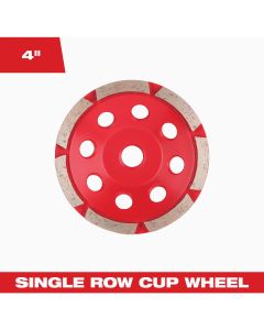 Milwaukee 4 In. Single Row Diamond Cup Wheel