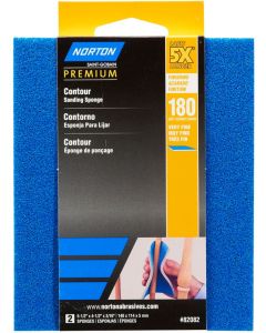 Contour Norton 82082 ProSand 5X Contour Sanding Pad, 180-Grit, Fine, 2-Pack