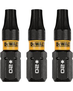 DEWALT FlexTorq 1 In. T20 TORX Impact Screwdriver Bit (3-Pack)