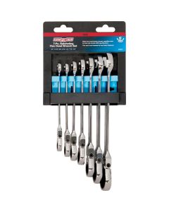 Channellock Standard 12-Point Flex Head Ratcheting Combination Wrench Set (7-Piece)