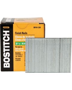 Bostitch 16-Gauge Coated Straight Finish Nail, 2-1/2 In. (2500 Ct.)