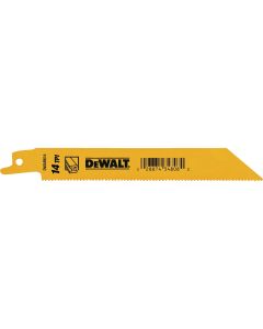 DEWALT 6 In. 14 TPI Bi-Metal Straight Reciprocating Saw Blade (2-Pack)