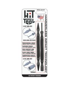 HIT Tool 1/32 In. & 2/32 In. x 7 In. HSS Steel Hammerless Spring Loaded Nail Set & Door Pin Remover