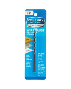 Century Drill & Tool Number 21 HSS Brite Drill Bit