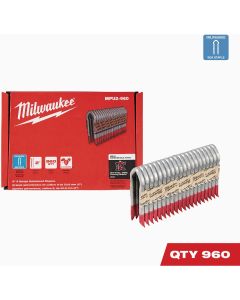 Milwaukee 2 In. 9 Ga. Galvanized Barbed Collated Fence Staple (960-Count)