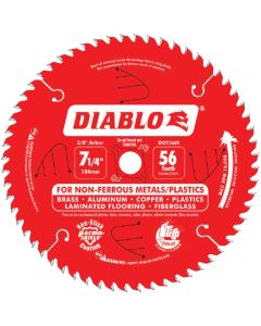 Diablo 7-1/4 In. 56-Tooth Non-Ferrous Metals/Plastics Circular Saw Blade