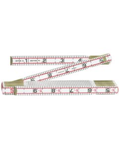 Lufkin Red End 6 Ft. x 5/8 In. Wood Engineers Folding Rule, White