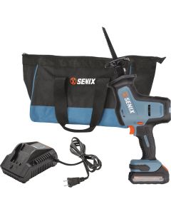 Senix X2 20 Volt Max Brushless Compact Cordless Reciprocating Saw Kit with 2.0 Ah Battery & Charger