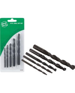 Smart Savers 5-Piece Black Oxide Drill Bit Set, 5/32 In. thru 3/8 In.