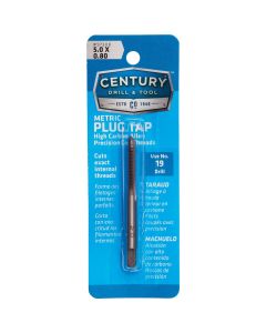 Century Drill & Tool 5.0x0.80 Carbon Steel Metric Tap