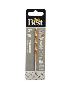 Do it Best 3/16 In. Titanium Drill Bit