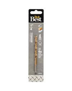 Do it Best 1/4 In. Titanium Drill Bit