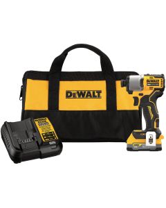 DeWalt 20-Volt MAX Lithium-Ion Brushless 1/4 In. Hex Compact Cordless Impact Driver Kit with POWERSTACK Battery