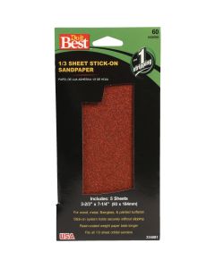 Do it Best 60 Grit 1/3 Stick-On Sheet Power Sanding Sheet (5-Pack)