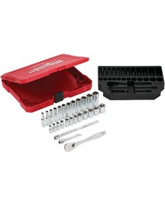 1/4 Drv 28pc Rat & Soc Set-met