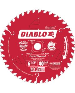 Diablo 6-1/2 In. 40-Tooth Finish/Plywood Circular Saw Blade