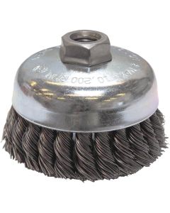 Weiler Vortec 4 In. Knotted 0.02 In. Angle Grinder Wire Brush