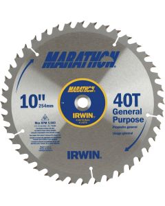 Irwin Marathon 10 In. 40-Tooth General Purpose Circular Saw Blade