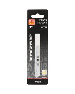 Do it Best T-Shank 3 In. 6 TPI Wood Cutting Jigsaw Blade (2-Pack)
