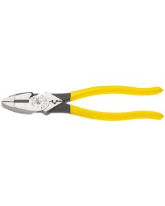 Klein 9 In. Journeyman High-Leverage Linesman Pliers with Crimping Die