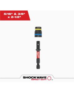 Milwaukee SHOCKWAVE QUIK-CLEAR 2-in-1 1/4 In. & 5/16 In. x 2-1/2 In. Impact Duty Magnetic Nut Driver