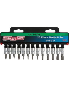 Channellock 1/4 In. Drive 6-Point Combination Socket Bit Set (13-Piece)