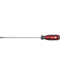 Milwaukee 3/16 In. x 8 In. Cushion Grip Cabinet Tip Slotted Screwdriver (USA)