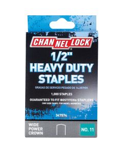 Channellock No. 11 Heavy-Duty Wide Power Crown Staple, 1/2 In. (1000-Pack)