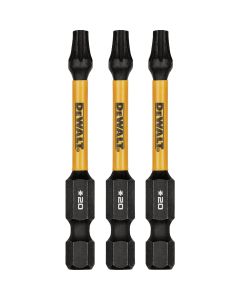 DEWALT FlexTorq 2 In. T20 TORX Impact Screwdriver Bit (3-Pack)