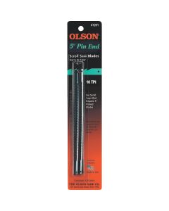 Olson 10TPI Regular Pin End Scroll Saw Blade (6 Count)