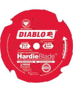 Diablo HardieBlade 7-1/4 In. 4-Tooth PCD (Polycrystalline Diamond) Fiber Cement Circular Saw Blade