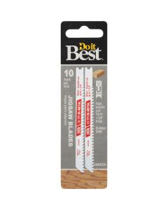 Do it Best U-Shank 3-5/8 In. x 10 TPI Bi-Metal Jig Saw Blade, Wood 1-3/4 In. Thick (2-Pack)