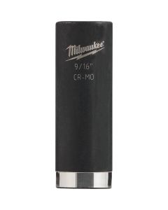 Milwaukee SHOCKWAVE 3/8 In. Drive 9/16 In. 6-Point Deep Standard Impact Socket