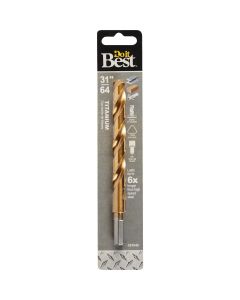 Do it Best 31/64 In. Titanium Drill Bit