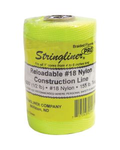 Stringliner 500 Ft. Fluorescent Yellow Braided Nylon Mason Line