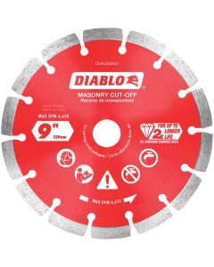 Diablo 9 In. Segmented Rim Dry/Wet Cut Diamond Blade