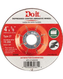 Do it Type 27 4 In. x 1/8 In. x 5/8 In. Masonry Cut-Off Wheel