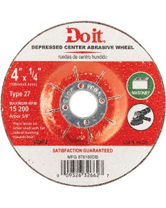 Do it Type 27 4 In. x 1/4 In. x 5/8 In. Masonry Cut-Off Wheel