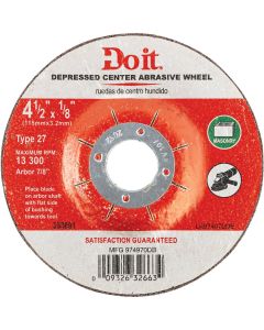 Do it Type 27 4-1/2 In. x 1/8 In. x 7/8 In. Masonry Cut-Off Wheel