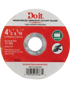 Do it Type 1 4-1/2 In. x 1/16 In. x 7/8 In. Masonry Cut-Off Wheel