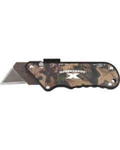 Olympia Tools Turboknife X Retractable Straight Utility Knife, Camo