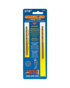 ARTU 3/16 In. x 3-1/2 In. Cobalt and Tungsten Carbide Glass & Tile Drill Bit