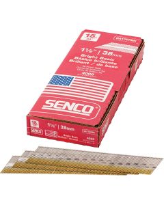 Senco 15-Gauge Bright 34 Degree Angled Finish Nail, 1-1/2 In. (4000 Ct.)