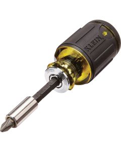 Klein 8-in-1 Stubby Adjustable Length Multi-Bit Screwdriver